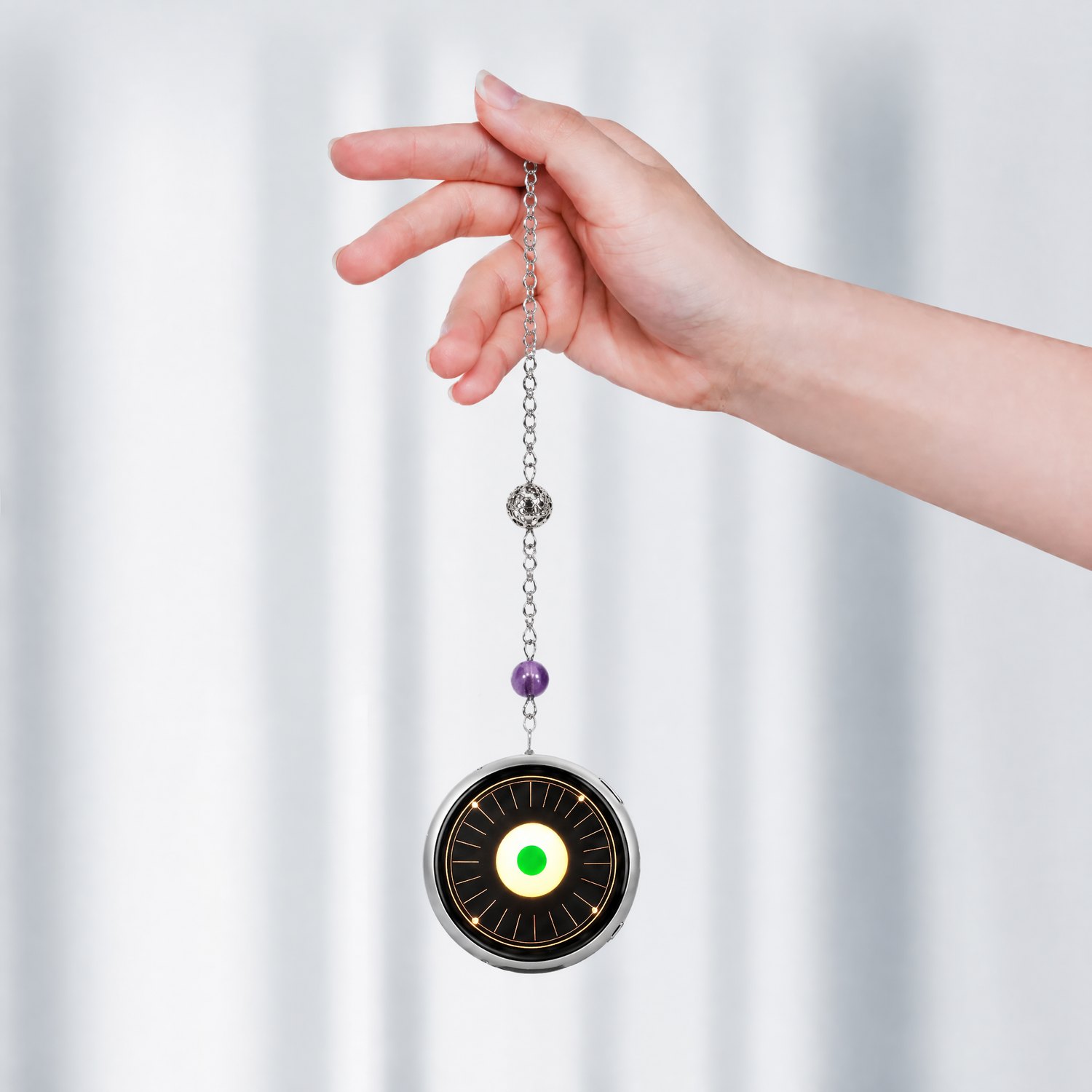 FateBadge with amethyst chain
